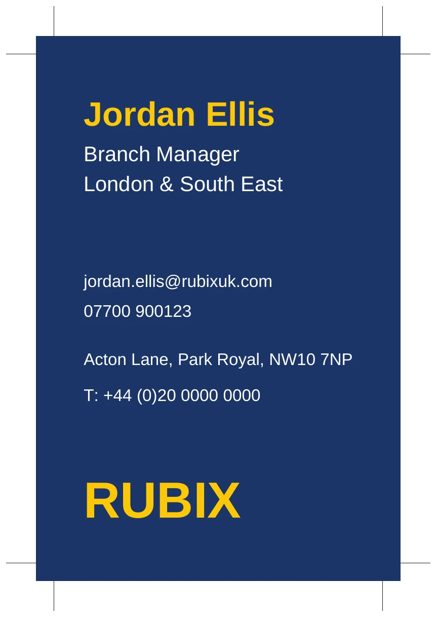 Jordan Ellis's finished business card print file
